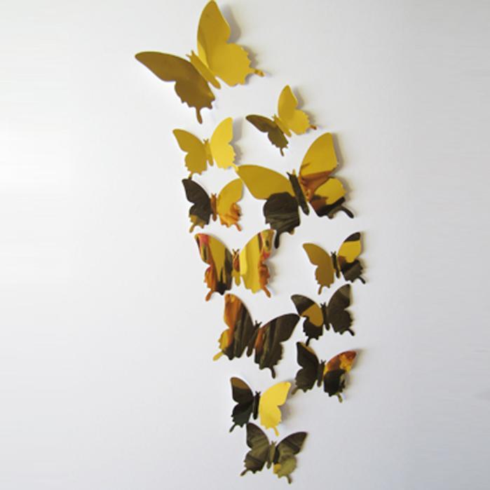 12 stereoscopic mirror butterfly PET mirror 3D Butterfly.