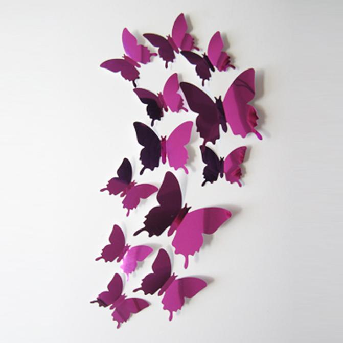 12 stereoscopic mirror butterfly PET mirror 3D Butterfly.